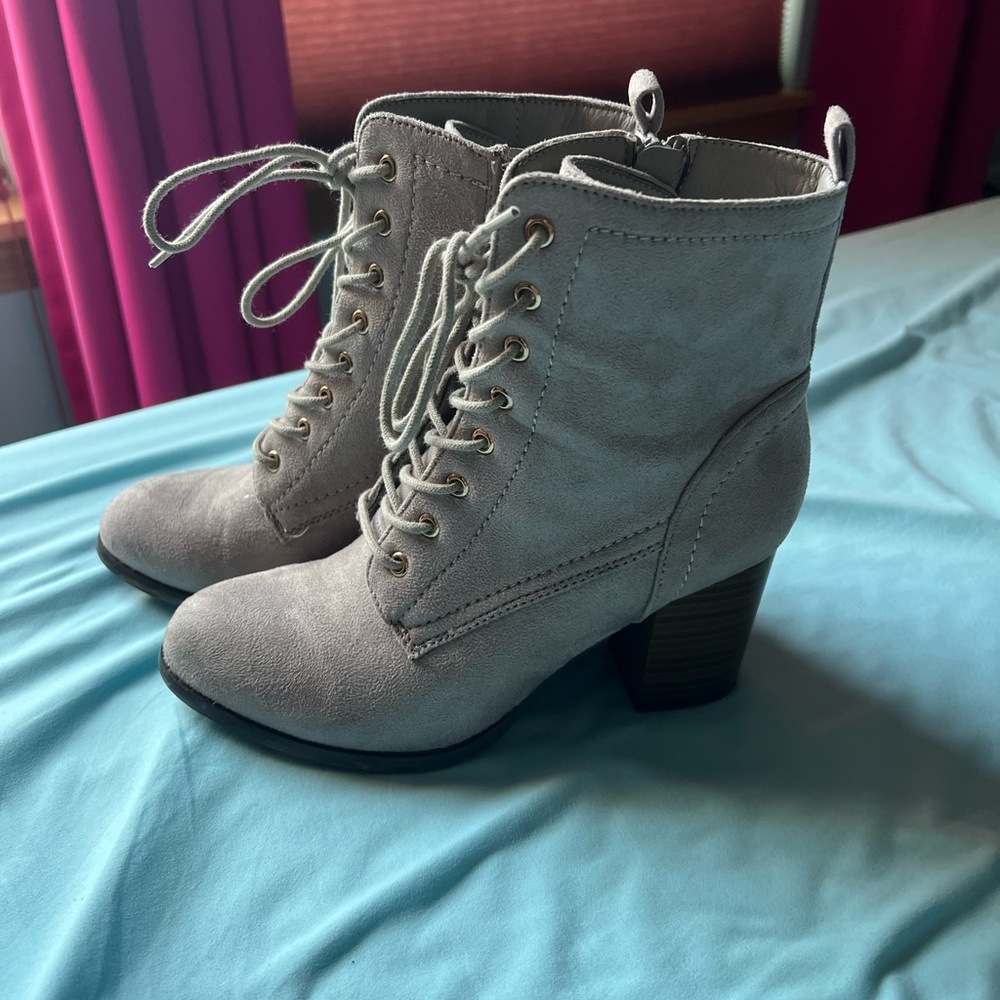 JC gray ankle boots